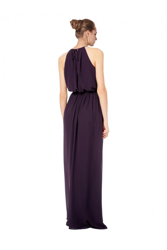 Chiffon Long A-Line Sleeveless Bridesmaid Dress Barrie