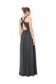 Soft Chiffon A-Line Long Sleeveless Keyhole Back Bridesmaid Dress Barrie