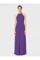 Soft Chiffon Long Sleeveless Criss Cross Back Bridesmaid Dress Barrie