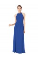Chiffon A-Line Long Sleeveless Keyhole Back Bridesmaid Dress / Evening Dress Barrie