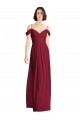 Soft Chiffon A-Line Long Sleeveless Off the Shoulder Bridesmaid Dresses Barrie