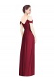Soft Chiffon A-Line Long Sleeveless Off the Shoulder Bridesmaid Dresses Barrie