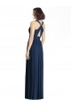 Chiffon A-Line Long Floor Length Sleeveless Dark Navy Bridesmaid Dresses Barrie