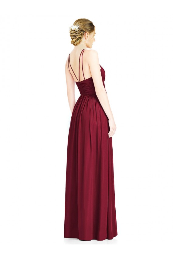 Chiffon A-Line Long Sleeveless Open Back Formal Dress / Bridesmaid Dress Barrie