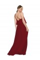 Chiffon A-Line Long Sleeveless Spaghetti Straps Criss Cross Open Back Bridesmaid Dresses Barrie