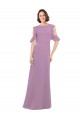 Soft Chiffon A-Line Long Cold Shoulder Criss Cross Back Bridesmaid Dresses Barrie