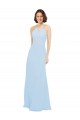 Soft Chiffon A-Line Long Sleeveless Wedding Party Dress Barrie