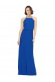 Soft Chiffon A-Line Long Sleeveless Royal Blue Bridal Party Dress Barrie