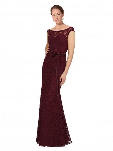 Soft Chiffon Sheath Long Cap Sleeves Bridesmaid Dress Barrie