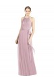 Soft Chiffon A-Line Long Sleeveless Primrose Bridesmaid Dress Barrie