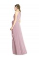 Soft Chiffon A-Line Long Sleeveless Primrose Bridesmaid Dress Barrie