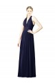 Chiffon A-Line Long Sleeveless Open Back Bridesmaid Dresses Barrie