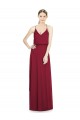 Soft Chiffon A-Line Long Sleeveless Burgundy Bridesmaid Dresses Barrie