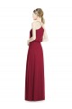 Soft Chiffon A-Line Long Sleeveless Burgundy Bridesmaid Dresses Barrie