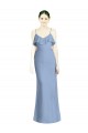 Soft Chiffon A-Line Sleeveless Dusty Blue Bridesmaid Dresses Barrie