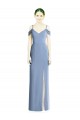 Soft Chiffon A-Line Long Cold Shoulder Open Back Formal Evening Gown / Bridesmaid Dress Barrie