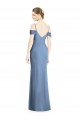 Soft Chiffon A-Line Long Cold Shoulder Open Back Formal Evening Gown / Bridesmaid Dress Barrie