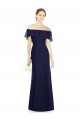 Luxe Chiffon Trumpet Long Sleeveless Bridesmaid Dress Barrie