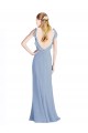 Chiffon A-Line Long Floor Length Sleeveless V-Neck Open Back Bridesmaid Dresses Barrie