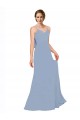 Chiffon A-Line Long Sleeveless Dusty Blue Bridesmaid Dress / Evening Dress Barrie