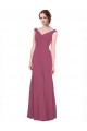 Soft Chiffon A-Line Long Sleeveless Mauve Taupe Bridesmaid Dress Barrie