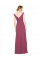 Soft Chiffon A-Line Long Sleeveless Mauve Taupe Bridesmaid Dress Barrie
