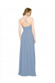 Chiffon A-Line Long Sleeveless Criss Cross Open Back Bridesmaid Dress / Evening Dress Barrie