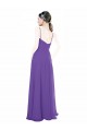 Soft Chiffon A-Line Long Sleeveless Purple Bridesmaid Dresses Barrie