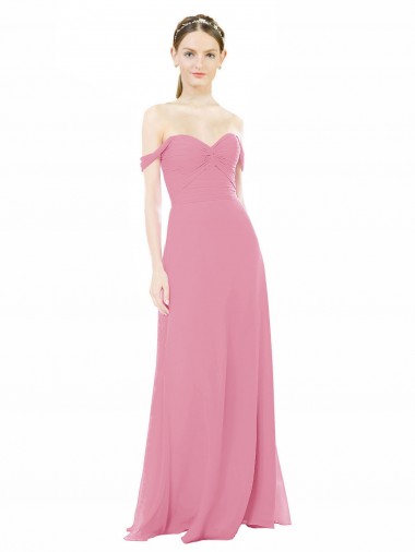 Soft Chiffon A-Line Long Cap Sleeves Formal Dress / Bridesmaid Dress Barrie