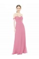 Soft Chiffon A-Line Long Cap Sleeves Formal Dress / Bridesmaid Dress Barrie