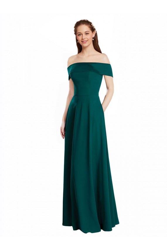 Soft Chiffon Long Cap Sleeves Bridesmaid Dress Barrie