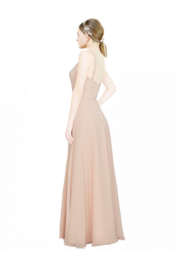 Luxe Chiffon A-Line Long Sleeveless Bridesmaid Dress / Evening Dress Barrie