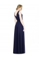 Soft Chiffon A-Line Long Sleeveless V-Back Side Front Slit Bridesmaid Dresses Barrie