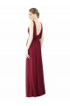Soft Chiffon A-Line Long Sleeveless V-Back Bridesmaid Dress / Formal Dress Barrie