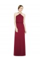 Soft Chiffon Long Sleeveless Open Back Bridesmaid Dress Barrie