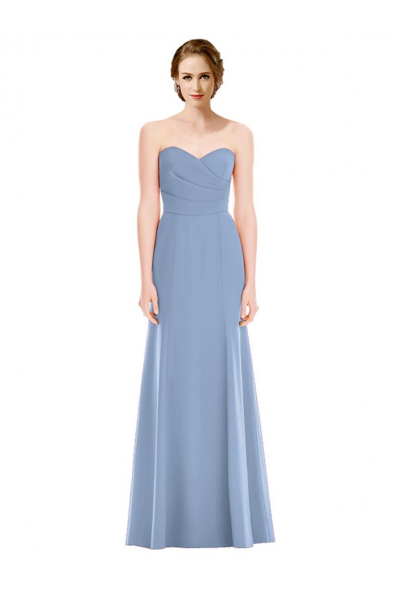 Luxe Chiffon Mermaid Long Sleeveless Bridesmaid Dress Barrie