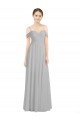 Lxue Chiffon A-Line Sleeveless Silver Bridesmaid Dress Barrie