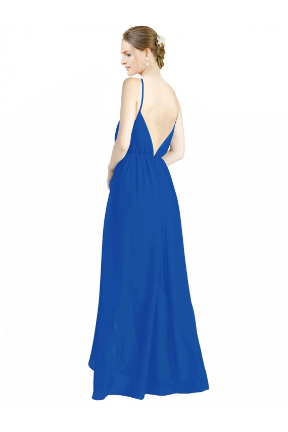 Luxe Chiffon A-Line Long Sleeveless Open Back Bridesmaid Dress Barrie