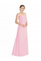Soft Chiffon A-Line Long Sleeveless Spaghetti Straps Open Back Bridesmaid Dresses Barrie