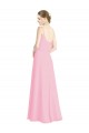 Soft Chiffon A-Line Long Sleeveless Spaghetti Straps Open Back Bridesmaid Dresses Barrie