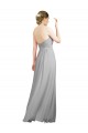 Soft Chiffon A-Line Long Sleeveless Open Back Bridesmaid Dresses Barrie