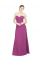 Soft Chiffon A-Line Long Sleeveless Wild Berry Open Back Bridesmaid Gowns Barrie
