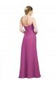 Soft Chiffon A-Line Long Sleeveless Wild Berry Open Back Bridesmaid Gowns Barrie
