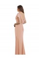 Soft Chiffon Mermaid Long Sleeveless Low Back Bliss Pink Prom Dresses Barrie
