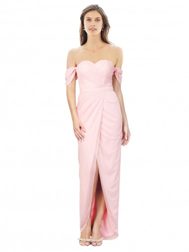 Soft Chiffon A-Line Sleeveless High Low Bridesmaid Dress Barrie