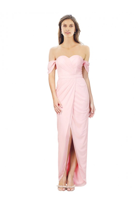 Soft Chiffon A-Line Sleeveless High Low Bridesmaid Dress Barrie