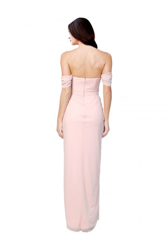 Soft Chiffon A-Line Sleeveless High Low Bridesmaid Dress Barrie