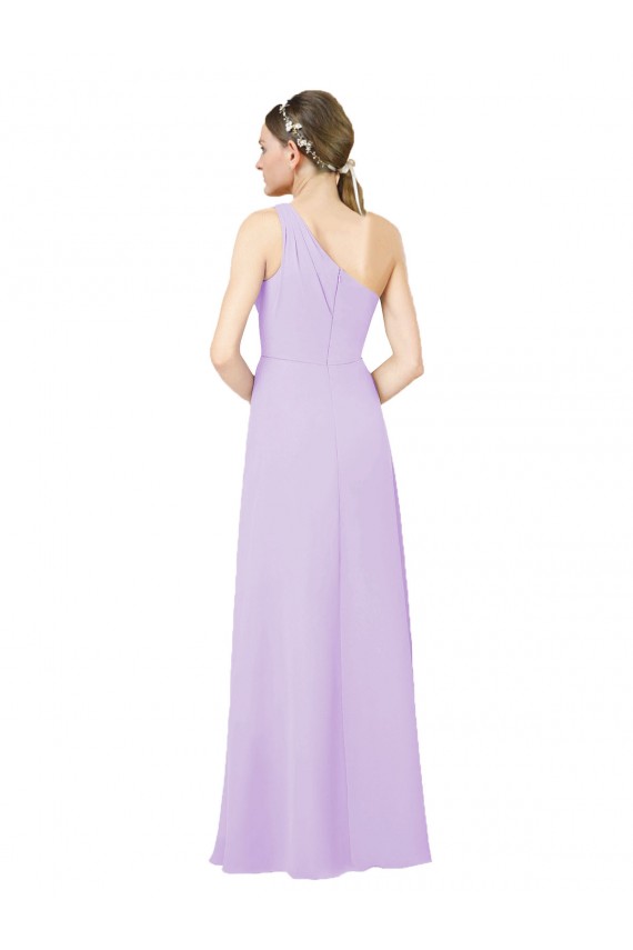 Soft Chiffon Sheath Long Sleeveless Formal Evening Gown / Bridesmaid Dress Barrie