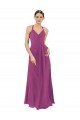 Soft Chiffon Sheath Long Sleeveless Keyhole Back Bridesmaid Dress Barrie