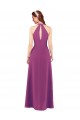 Soft Chiffon Sheath Long Sleeveless Keyhole Back Bridesmaid Dress Barrie